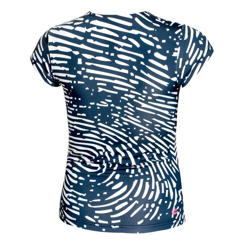 BIDI BADU Fingerprint Printed V-Neck T-Shirt Women 2 BIDI BADU Fingerprint Printed V-Neck T-Shirt Women - Image 2