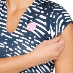 BIDI BADU Fingerprint Printed V-Neck T-Shirt Women 12 BIDI BADU Fingerprint Printed V-Neck T-Shirt Women -Tennis Gear Shop 01897000 0 5