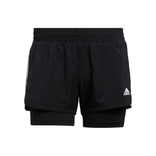 ADIDAS Pacer 3 Stripes 2in1 Shorts Women 1 ADIDAS Pacer 3 Stripes 2in1 Shorts Women