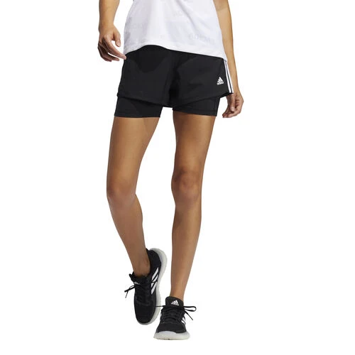 ADIDAS Pacer 3 Stripes 2in1 Shorts Women 2 ADIDAS Pacer 3 Stripes 2in1 Shorts Women - Image 2