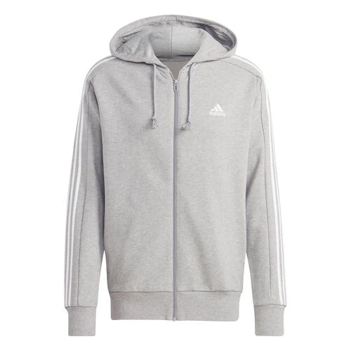 ADIDAS Essentials French Terry 3-Stripes Full-Zip Hoodie Men 1 ADIDAS Essentials French Terry 3-Stripes Full-Zip Hoodie Men